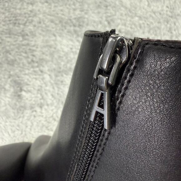 Aerosoles Edith Ankle Boot Women's Heeled Booties Black Vegan Leather Size 8.5 - Picture 6 of 10